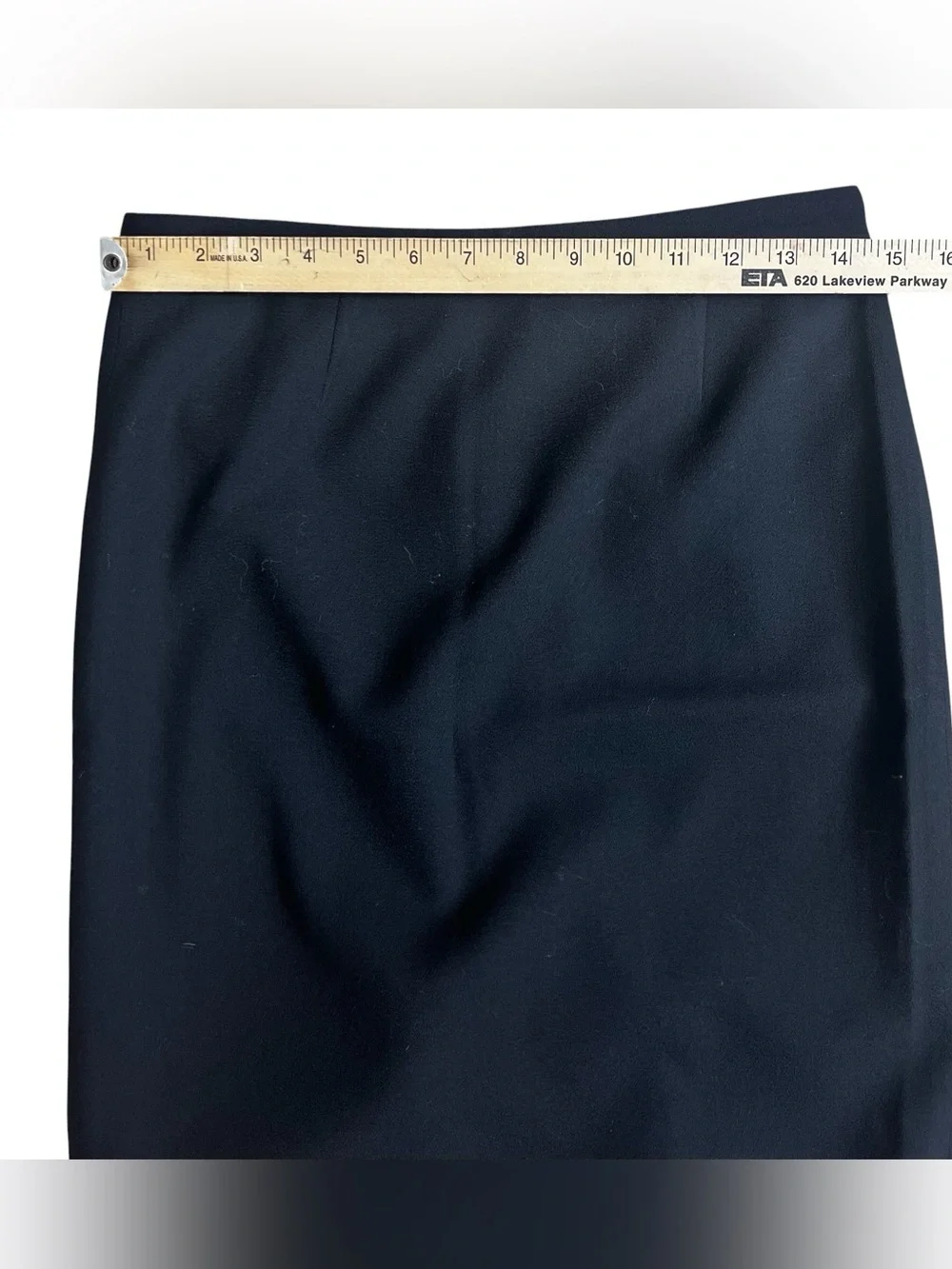 Tory Burch Black 100% Wool Pencil Skirt Size 2